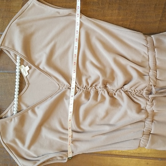 Hem And Thread Cappuccino Short Sleeve Skinnny Leg Sweater Jumpsuit - Picture 8 of 13